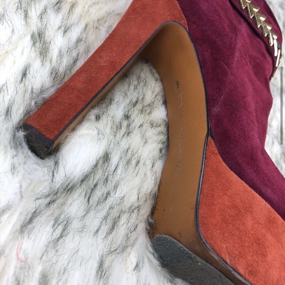 H By Halston Mollie Platform Color Block Booties - Picture 3 of 5